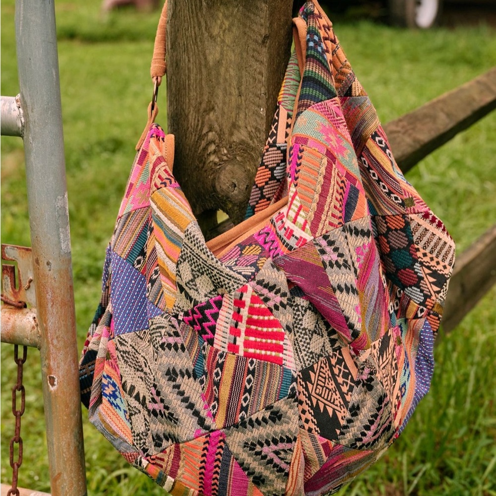 Free People Multicolor Boho Patchwork Shoulder Bag